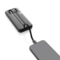Turbopack 10.000 mAh Powerbank met Geïntegreerde Kabels