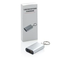 Compacte 1.000 mAh Powerbank met Sleutelhanger