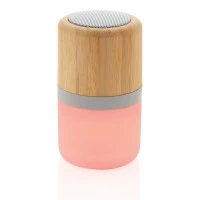 Draadloze bamboe 3W speaker met sfeerlicht