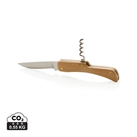 Houten mes met flesopener