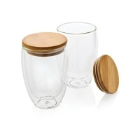 Set van 2 dubbelwandige borosilicaatglazen 350ml