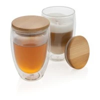 Set van 2 dubbelwandige borosilicaatglazen 350ml