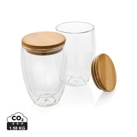 Set van 2 dubbelwandige borosilicaatglazen 350ml