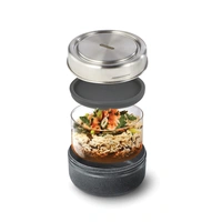 Zwarte Glas Lunchkom 750ml