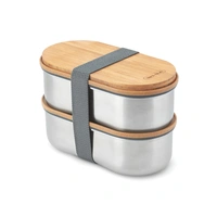 Black+Blum RVS Dubbele Bento Box 1L