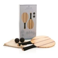 Houten frescobol set met ballen