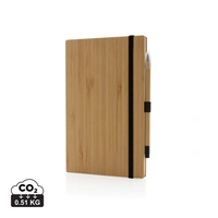 Bamboe notitieboek en infinity potlood set