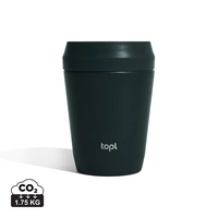 Topl Recycled Staal To Go beker gepatenteerd 360 Lid 235ml