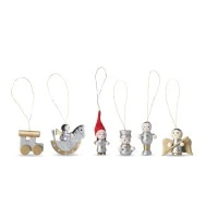 Set van 6 kerstboomhangers
