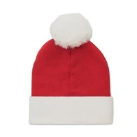 Gebreide Kerstmuts met Pom Pom