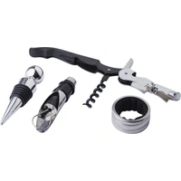 Kurken wijnset met 4 accessoires