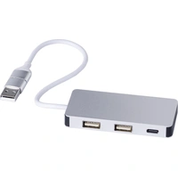 Gerecyclede Aluminium USB Hub met 3 Poorten