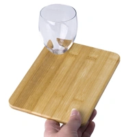 Bamboe Serveerschaal met Glasopening