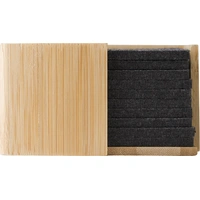 rPET Vilten Onderzetterset met Bamboe Etui