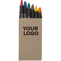 ECO Kartonnen Doosje met 6 Waskrijtjes