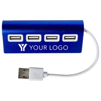 Aluminium USB Hub met 4 Poorten