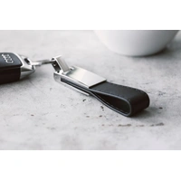 Stalen Sleutelring met PU Lus