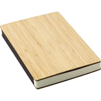 Notitieboek met bamboe cover en pen