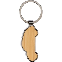 Zinklegering Sleutelhanger met Bamboe Detail