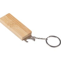 Bamboe sleutelhanger met flesopener
