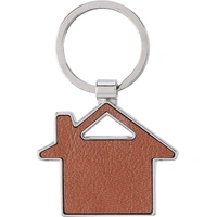 Gerecycled Lederen Sleutelhanger Huisvorm