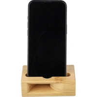 Bamboe Telefoonhouder met Geluidsversterker
