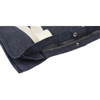 Denim boodschappentas met drukknop