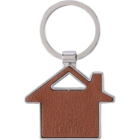 Gerecycled Lederen Sleutelhanger Huisvorm