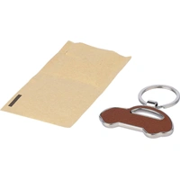 Gerecycled Lederen Sleutelhanger - Auto