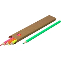 Houten markeerpotlood set met 4 kleuren