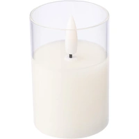 PP LED-kaars in glazen houder