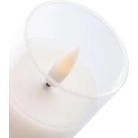 PP LED-kaars in glazen houder