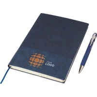 Gerecycled PU Notitieboek A5 met Balpen Set