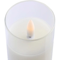 PP LED-kaars in glazen houder
