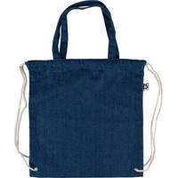 Gerecycled Denim Trekkoordrugtas 40x38 cm