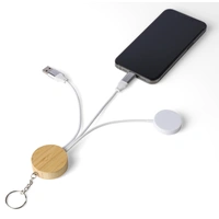 TPE Oplaadkabel Set met Bamboe Behuizing