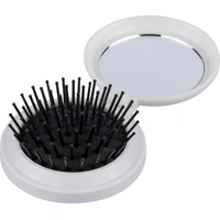 Opvouwbare gerecyclede ABS haarborstel met spiegel