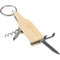 Bamboe multitool-sleutelhanger