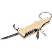 Bamboe multitool-sleutelhanger