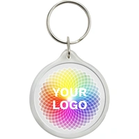 Ronde kunststof sleutelhanger