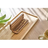 Walnoot houten balpen set