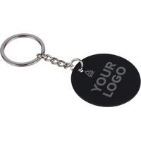 Recyclede RVS Ronde Sleutelhanger