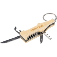 Bamboe multitool-sleutelhanger