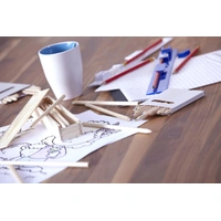 15-Delige houten tekenset