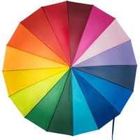 Handmatige 190T Polyester Regenboogparaplu