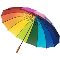 Handmatige 190T Polyester Regenboogparaplu