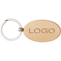 Houten Sleutelhanger Oval