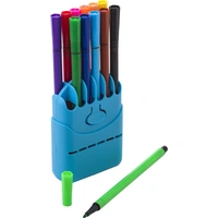 Kunststof cassette met 12 viltstiften