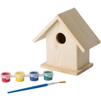 Houten Vogelhuisje met Verfset