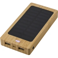 Bamboe zonne-energie powerbank 8000 mAh